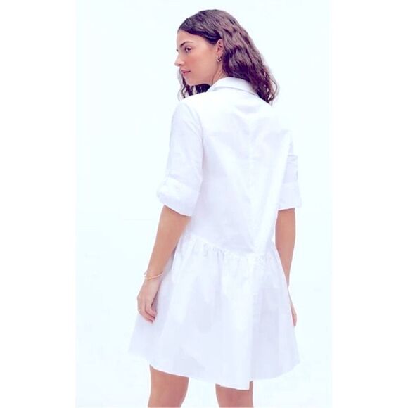 NWT Madewell Depeche Mini White Button-Up Dress Medium - Picture 2 of 9